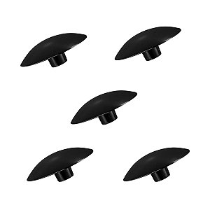 Kit 5 Puxador Moveis Orion 55 X 27mm Preto Fosco Zen Ponto