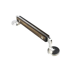 Puxador Manico Di Coltello Escovado Madeira Wood Zen 160mm