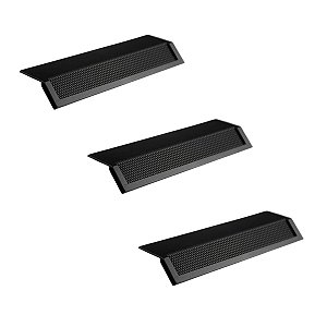 Kit 3 Puxador Moveis Citizen 45 Graus G Preto Fosco Zen