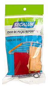 Jogo Kit Reposição Corda E Roldana Varal Teto Secalux