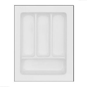 Organizador Divisor De Talheres 4 Divisões Branco Resistente