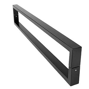 Puxador Porta Duplo 1000 Mm (1 Mt) Inox Preto Fosco 40x20mm