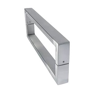 Puxador Porta Duplo Alça 400 Mm Inox Escovado 30x15 Mm 40 Cm