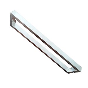Puxador Porta Duplo Alça 800 Mm Inox Escovado 40x20 Mm 80 Cm