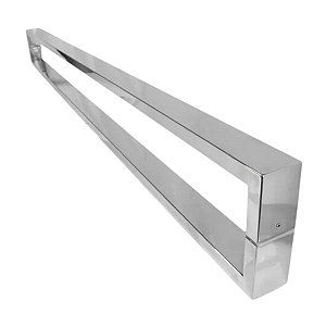 Puxador Porta Duplo Alça 1500 Mm Inox Escovado 50x20 1,5 Mt
