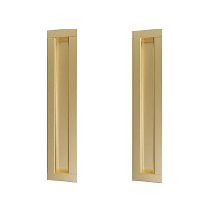 Kit 2 Puxador Concha Celleno Dourado Matte Fosco 50 Cm Il255