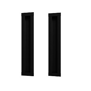 Kit 2 Puxador Porta Concha Celleno Preto Fosco 80 Cm Il 255