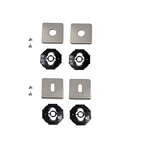 Kit Roseta Avulsa Para Fechadura Imab Interna Escovada F5100