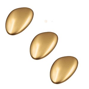 KIT 3 PUXADOR SEIXO G 78MM X 50MM DOURADO MATTE FOSCO ZEN