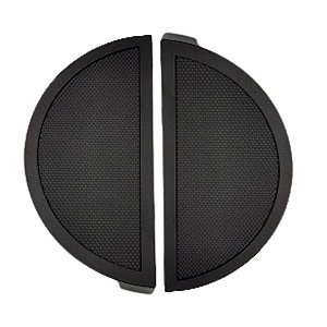 KIT 2 PUXADOR MOVEL CONCHA MEIA LUA PAIO 64MM PRETO ZEN