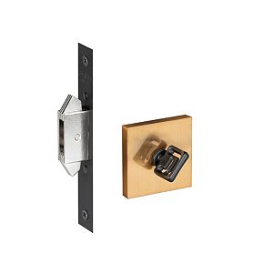 FECHADURA TRAVA PORTA CORRER BANHEIRO PADO RED GOLD ESCOVADA