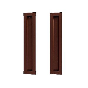 Kit 2 Puxador Concha Celleno Corten 50 Cm Marrom Il 255 500