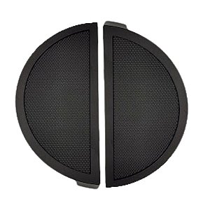KIT 2 PUXADOR MOVEL CONCHA MEIA LUA PAIO 64MM PRETO ZEN