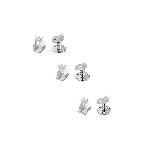 Kit 3 Prendedor Fixador Trava Porta Cromado 809 Imab Piso