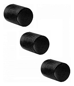 Kit 3 Puxador Bali Granado Ponto Preto Zen Design Zp5365.24