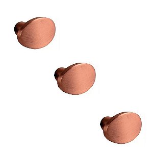 Kit 3 Puxador Beetle Zen Vecchio Cobre Zp5403.648 Ponto