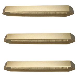 Kit 3 Puxador Moveis Elemento G 128mm Dourado Matte Fosco