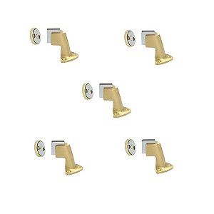 Kit 5 Prendedor Fixador Porta Magnético Dourado Escovado 808