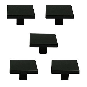 Kit 5 Puxador Italy Line Preto Il2248 Metal 035mm