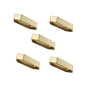 Kit 5 Puxador Moveis Elemento M 48mm Dourado Matte Fosco Zen