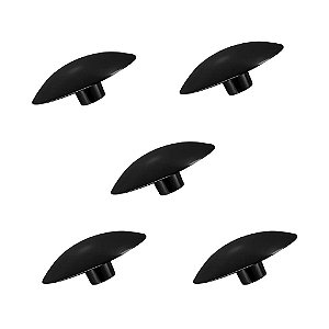 Kit 5 Puxador Moveis Orion 55 X 27mm Preto Fosco Zen Ponto