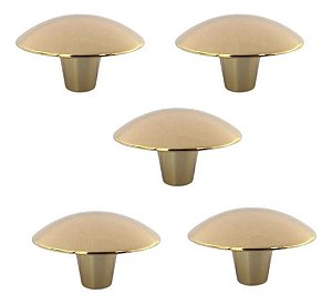 Kit 5 Puxador Orion Zen 33x20mm Gold ( Brilhante)  Pequeno