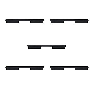 Kit 5 Puxador Sorento 224mm Preto Fosco Zen Moveis