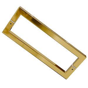 PUXADOR DUPLO INOX PARA PORTA IL4070 30CM (300MM) GOLD DOURADO BRILHANTE ITALY LINE