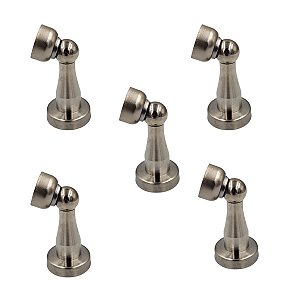 KIT 5 PRENDEDOR BATEDOR DE PORTA MAGNETICO INOX ESCOVADO