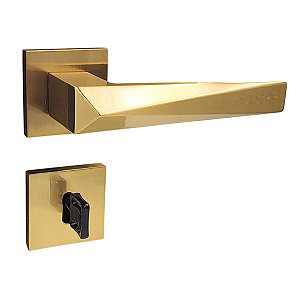 FECHADURA PORTA INTERNA QUARTO SALA PADO ASCOT DOURADO ESCOVADO MAQUINA 55 MM