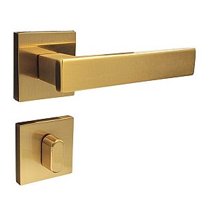 FECHADURA PORTA BANHEIRO WC PADO RETRO DOURADO ESCOVADO ACETINADO MAQUINA 55 MM