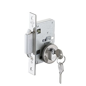 Fechadura Porta de Correr e Abrir Imab 2469 Inox Polido 55 MM Redonda Cromada