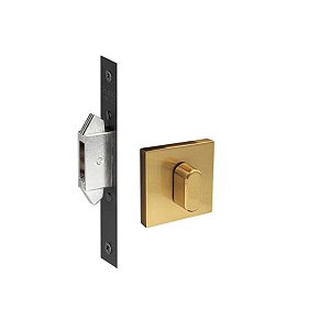 Fechadura Trava Porta de Correr Banheiro Wc Pado Dourada Escovada Expansiva