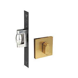 Fechadura Trava Rolete Porta Banheiro Wc Pado Dourada Escovada