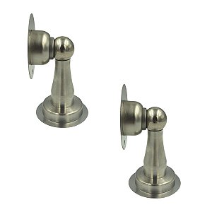 KIT 2 PRENDEDOR DE PORTA MAGNETICO ADESIVO INOX ESCOVADO