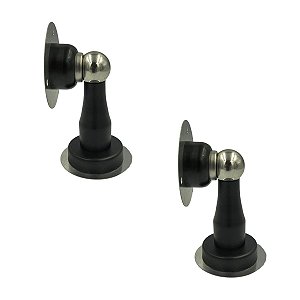 KIT 2 PRENDEDOR DE PORTA MAGNETICO ADESIVO PRETO FOSCO