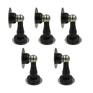 KIT 5 PRENDEDOR BATEDOR PORTA MAGNETICO ADESIVO PRETO FOSCO