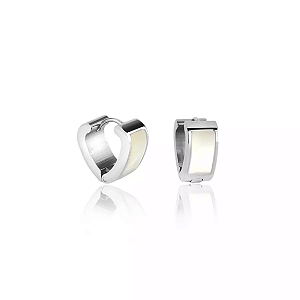 Brinco Aço Inox com Detalhes em Madrepérola - Elegância Natural