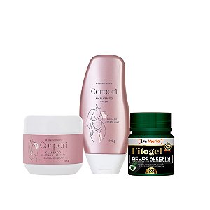 Kit de Cuidados Corporais: Creme Hidratante Antiatrito + Creme para Pernas com Venoxyl + Fitogel de Alecrim