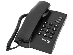TELEFONE COM FIO INTELBRAS MESA E PAREDE PLENO PRETO ARTICO FIXO 305669