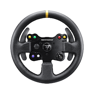 VOLANTE GAMER THRUSTMASTER ADD-ON TM LEATHER 28 GT WHEEL T-SERIES REMOVIVEL COM COURO PRETO 429597