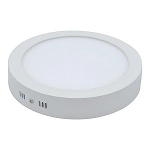 PAINEL LED BLUMENAU BRANCO SOBREPOR 18W 3000K REDONDO BIVOLT LUZ AMARELO 572225