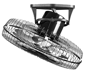VENTILADOR DE TETO VENTIDELTA 50CM 360º BIVOLT PRETO 76-5402 GRADE DE AÇO 76-5402 766615
