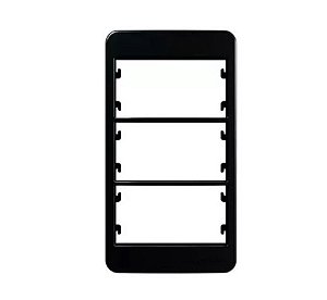PLACA MARGIRIUS CONDULETE 3 MÓDULO C/SUP SLEEK PA021881 EBONY/PRETO 760510
