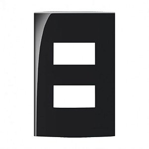 PLACA MARGIRIUS SLEEK 4X2 2 MÓDULO S/S PA015914 EBONY/PRETO 675571