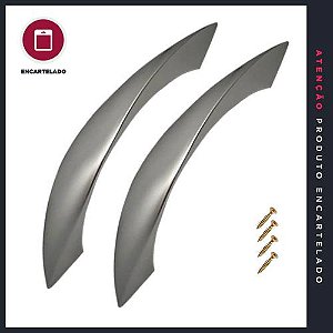 PUXADOR P&J ELEGANCE 128MM PRATA FOSCO 7978F 407720