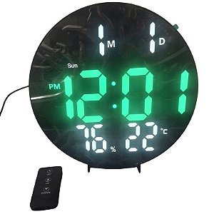 RELOGIO PAREDE DIGITAL LED KAPBOM KA7036 841927