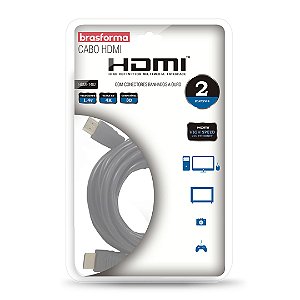 CABO HDMI BRASFORMA COM 2MTS HDMI-5002 493740
