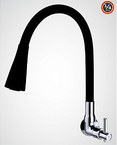 TORNEIRA BICA MÓVEL PAREDE 8168 C61 PRETO CARNEIRO 566713