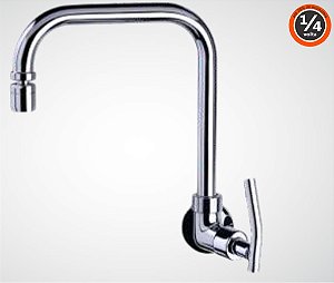 TORNEIRA BICA MÓVEL PAREDE 2167 C62 1/4 90º CARNEIRO 374415